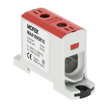 MOREK OTL95 Fővezetéki sorkapocs, 1xAl/Cu 6-95 mm2, 1500V, piros (MAA1095R10)