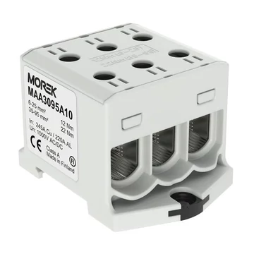 MOREK OTL95-3 Fővezetéki sorkapocs, 3xAl/Cu 6-95 mm2, 1500V, szürke (MAA3095A10)