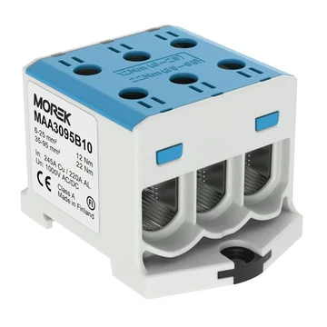 MOREK OTL95-3 Fővezetéki sorkapocs, 3xAl/Cu 6-95 mm2, 1500V, kék (MAA3095B10)