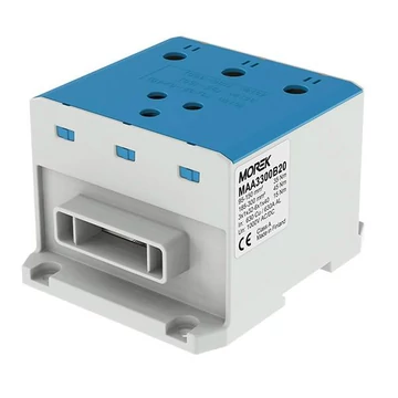 MOREK OTL300-3B Fővezetéki sorkapocs, 3xAl/Cu 95-300mm2 / 6*1*40, 1500V, kék, flexisínhez (MAA3300B20)