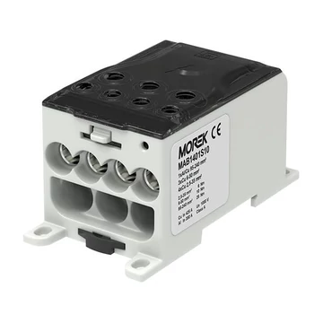 MOREK OJL 400A Elosztóblokk, be:1xAl/Cu240, ki: 4x35/3x50mm, szürke (MAB1401S10)