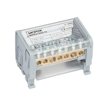 MOREK Moblock Elosztóblokk MAB100A-7 2P, 2x25 + 5x6mm2, 100A (MAB2100A18)