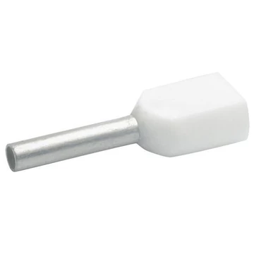 INTERCABLE Érvéghüvely iker 2x0,5mm2 l=8mm fehér (ICIAE058Z)