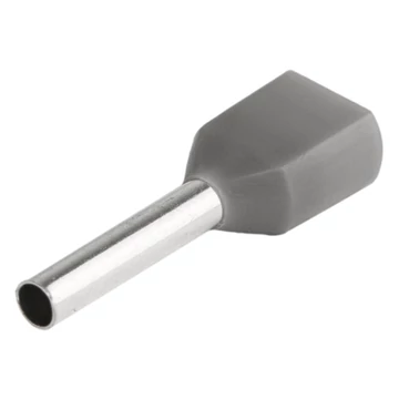 INTERCABLE Érvéghüvely iker 2x0,75mm2 l=8mm szürke (ICIAE0758Z)