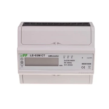 FF FILIPOWSKI LE-03M CT Fogyasztásmérő DIN sínre, 3 fázisú MID hitelesített LCD 7 modul áramváltóhoz RTU MODBUS (LE-03M-CT)
