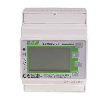 FF FILIPOWSKI LE-03MQ CT Fogyasztásmérő DIN sínre, 3 fázisú MID hitelesített LCD 4,5 modul 5/x áramváltóhoz RTU MODBUS kétirányú (LE-03MQ CT)