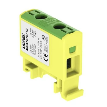 MOREK OTL16 Fővezetéki sorkapocs, 1xAl/Cu, 1,5-16mm2, 1500V, zöld/sárga (MAA1016Y10)
