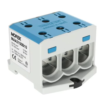 MOREK OTL150-3 Fővezetéki sorkapocs, 3xAl/Cu 25-150, 1500V, kék (MAA3150B10)