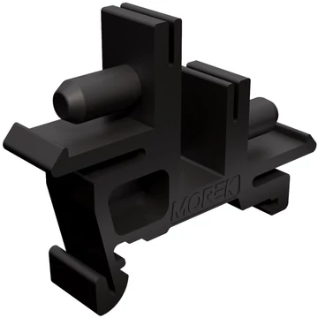 MOREK BB3 Síntartó 6,5x9, 8x10 és 10x10mm sínekhez (BB111, BB142, BB147 sínhez), dupla, fekete (MAD2003A21)