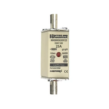 MERSEN NH 00 C 25A/500V gL/gG vezvédő biztosítóbetét (E201185H)