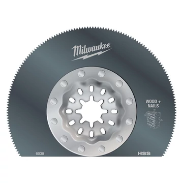 Milwaukee Multitool Starlock Szegmens fűrészlap multigéphez Bimetál (Fa + Szeg) 85x20 mm (48906038)