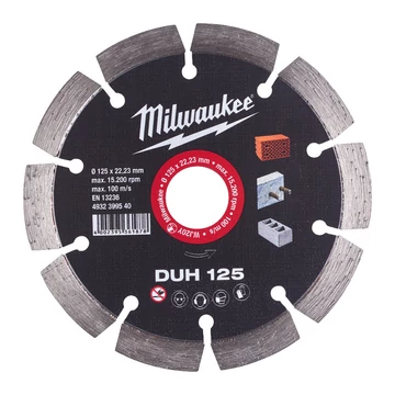 Milwaukee Gyémánt vágótárcsa DUH 125 x 22,2 mm (4932399540)