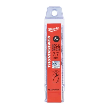 Milwaukee THUNDERWEB - HSS-G fémfúró DIN 338 - 7,7 mm 5 db (4932459867)