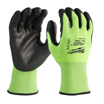 Milwaukee Hi-Vis Vágásbiztos kesztyű 3/C - 11/XXL - 1 pár (4932478134)