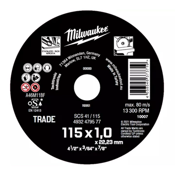 Milwaukee Vágókorong fémhez ECO SCS41 115x1.0mm (4932479577)