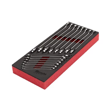 Milwaukee MAX BITE™ racsnis csillag-villáskulcs készlet habbetétben 15 részes (4932479828)