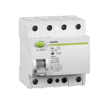 NOARK Ex9L-N 4P 25A 100mA Fi-relé 4pol 25A 100mA 6kA AC (108335)