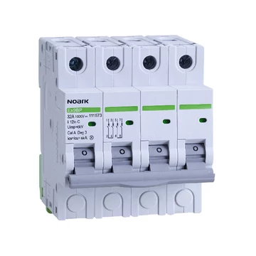NOARK Ex9BP 4P DC1000V K50 EU Kismegszakító DC 6 kA PV-hez karakt K 50 A 1000 V DC 4MU (111593)