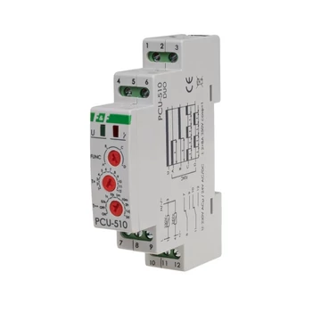 FF FILIPOWSKI  PCU-510 DUO Időrelé, 4 funkciós, 2NO/NC 2x8A 230VAC / 24V AC/DC (PCU-510DUO)