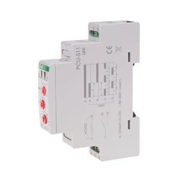 FF FILIPOWSKI PCU-511 UNI Időrelé multifunkciós, 12÷264 V AC/DC, 8A, 1*NO/NC (PCU-511UNI)