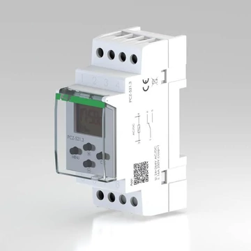 FF FILIPOWSKI PCZ-521 Időkapcsoló, programozható, LCD, DIN, 24-264V AC/DC, 24h/7nap 125 program NFC, SPDT (PCZ-521)
