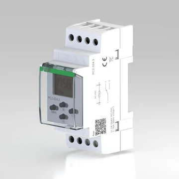FF FILIPOWSKI PCZ-524 Időkapcsoló, programozható, LCD, DIN, 24-264V AC/DC 1év, asztronómiai, NFC, SPDT (PCZ-524)