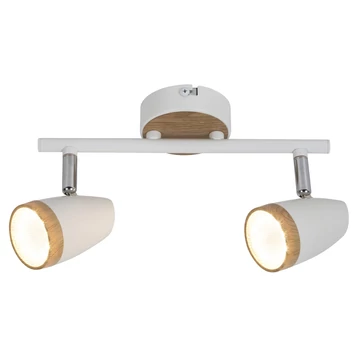 RÁBALUX Karen spotlámpa, 2x4W, LED ff-al, fehér/bükk (5565)