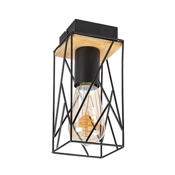 RÁBALUX Boire beltéri mennyezeti lámpa E27 1xMAX40W, fekete, H22cm (71021)