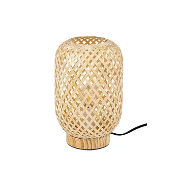 RÁBALUX Alinafe beltéri asztali lámpa, E14 1xMAX25W, rattan, H24cm (74016)