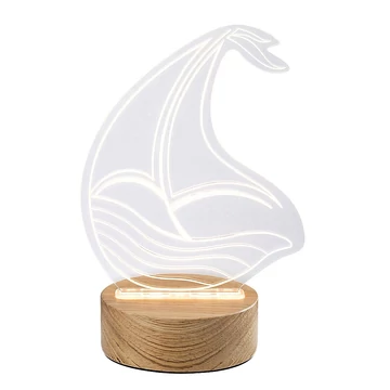 RÁBALUX Akali beltéri asztali lámpa, LED 2W, H20,5cm, hajó (76001)