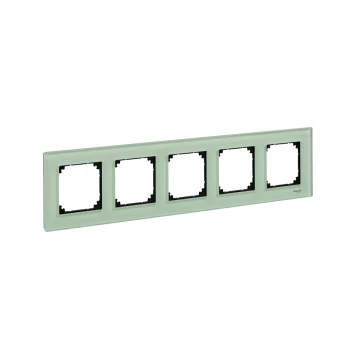 SCHNEIDER ELECTRIC MERTEN M-Elegance ötös keret, smaragdzöld (üveg) (MTN404504)