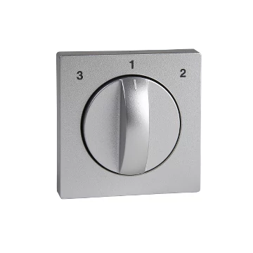 SCHNEIDER ELECTRIC MERTEN Fedlap forgatógombos ventilátor kapcsolóhoz, System-M, alumínium (MTN437160)
