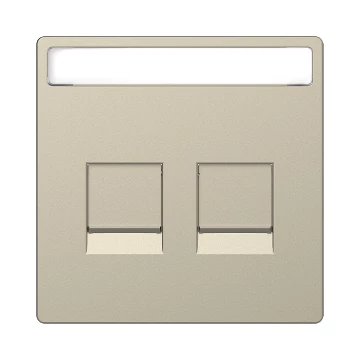 SCHNEIDER ELECTRIC MERTEN Fedlap, 2xRJ45 moduláris betétekhez, D-Life, szahara (MTN4564-6033)