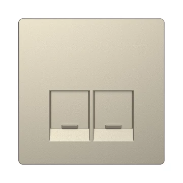 SCHNEIDER ELECTRIC MERTEN Fedlap, 2xRJ45 aljzathoz, D-Life, szahara (MTN4572-6033)