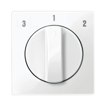 SCHNEIDER ELECTRIC MERTEN Fedlap forgatógombos ventilátor kapcsolóhoz, System-M, polárfehér (MTN567319)