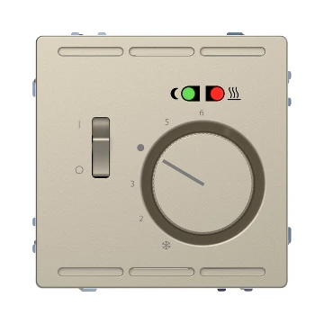 SCHNEIDER ELECTRIC MERTEN Padlótermosztát, kapcsolóval, 250 V, 10 A, D-Life, szahara (MTN5764-6033)