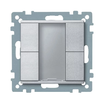 SCHNEIDER ELECTRIC Merten-KNX 2-es nyomógomb , SystemM, alumínium (MTN627660)