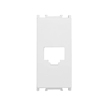 SCHRACK Fedlap RJ45 Toolless Line aljzatmodulhoz, 1 modul, fehér (ET102017--)