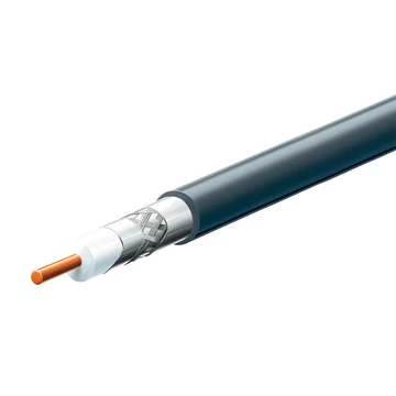 USE Koax kábel, fekete, 75 ohm, Ø7,06 mm, 305 m/tekercs (S 6TSV/BK)