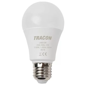 TRACON Gömb burájú LED fényforrás 12W E27 (LA6012WE)
