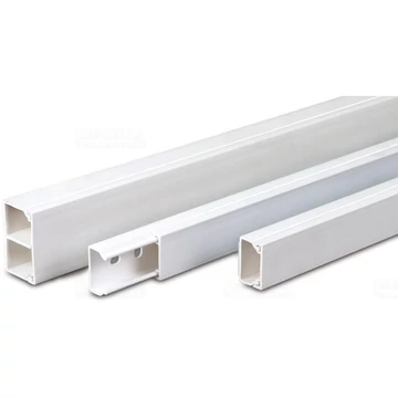 DIETZEL UNIVOLT MIK 40/40 fehér 2m/szál, 30m/köteg müanyag kábelcsatorna,fedéllel,furattal,fehér,UV-álló, >1250N,-5°C/+60°C (004865)