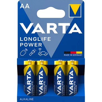 VARTA Longlife Power Alkáli elem, AA, LR6, B4, 1.5V (LLPLR6)