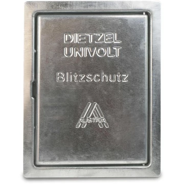 DIETZEL UNIVOLT RT+DR/fv vizsgáló-összekötő ajtó, zárral, tűzihorganyzott, 230x180x15 (blitzschutz) (006396)