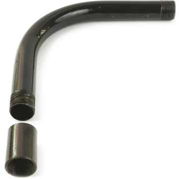 DIETZEL UNIVOLT GSB 32 FP menetes 90° acélkönyök, fekete porszórt, 1db karmantyúval, -45°C/+250°C (021047)