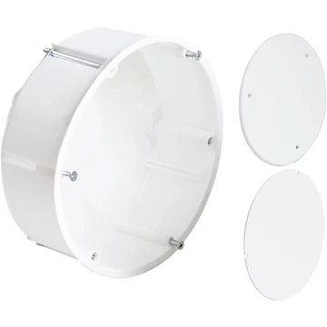 DIETZEL UNIVOLT HWADW 120 HFT RD HFT gipszkarton doboz, átm.120mm, peremes fedéllel, szélálló, fehér (105308)