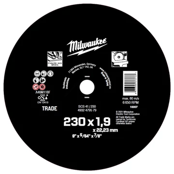 Milwaukee Vágókorong fémhez ECO SCS41 230x1.9mm (4932479579)