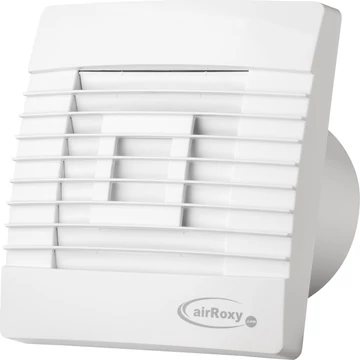 AirROXY pRestige ventilátor, 15W, átm: 100mm, légáram: 97m3/h, gravitációs zsaluval és húzókapcsolóval, "ZG PS" (AIR-01-026)