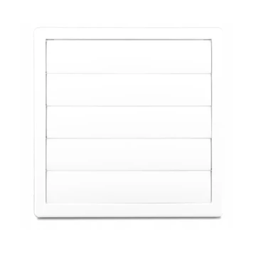 AirROXY KzZ Gravitációs zsalus rács, átmérő: 100mm, 170X170 mm, fehér (AIR-02-307)