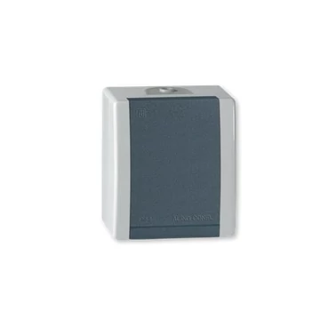 Aling-Conel POWER - 2P+F csatlakozó aljzat, 16A 250V, IP44, szürke/antracit (2411.1A)