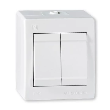 Aling-Conel POWER - 105 kétáramkörös kapcsoló, 10A 250V, IP44, fehér (252.00)